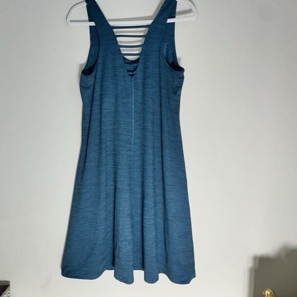 Toad and Co Tech Tomboy Tank Dress Womens Size Medium Teal Blue Sleeveless - Picture 6 of 8